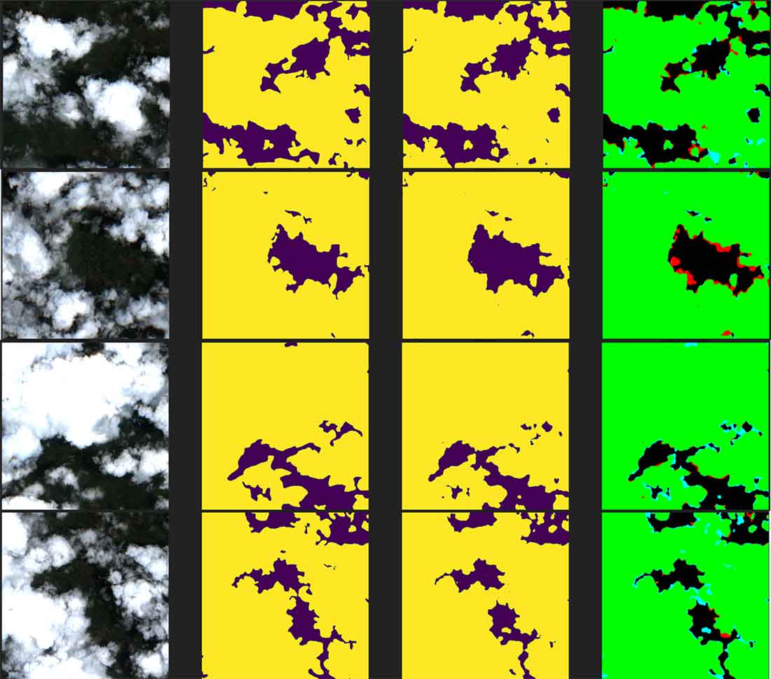 Exemples de prédictions du modèle Unet-mobileNetV3